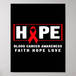 Affiche Hope Blood Cancer - Red Ribbon Blood Cancer Award