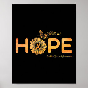 Affiche Hope Butterfly Multiple Sclerosis Cadeaux de sensi
