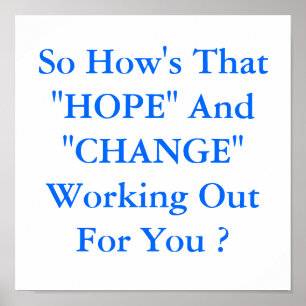 affiche "HOPE" et "CHANGER"