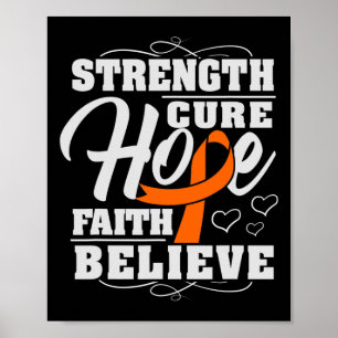 Affiche Hope Faith Croit Leucémie Cancer Sensibilisation R