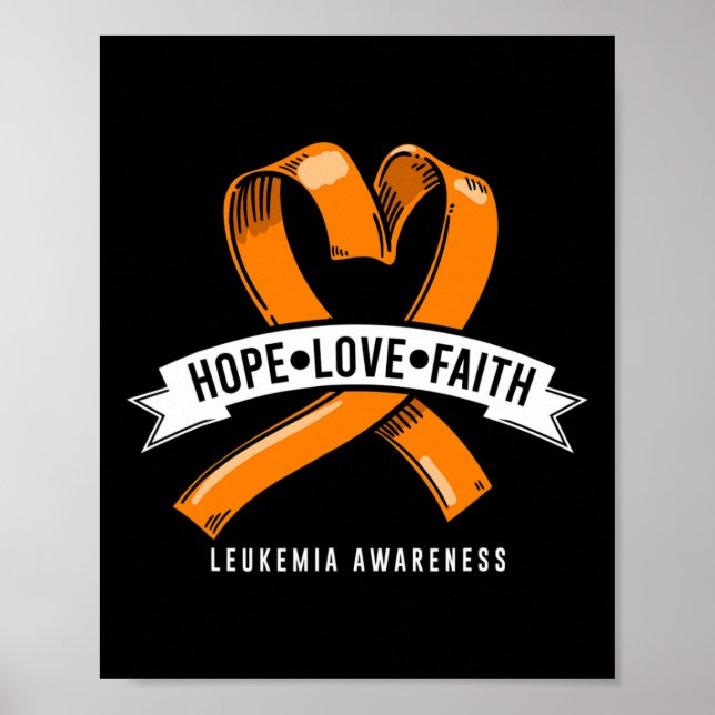 Affiche Hope Faith Loth Leukemia Sensibilisation au cancer (Devant)