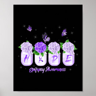 Affiche Hope Hydrangea Flower Butterfly Epilepsy Sensibili