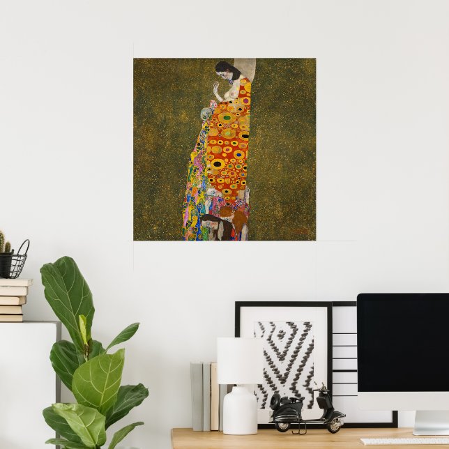 Affiche Hope II de Gustav Klimt, Art Nouveau vintage (Bureau à domicile)