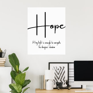 Affiche Hope Inspirational Quote Wall Print