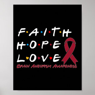 Affiche Hope Love Cerveau Aneurysme Sensibilisation