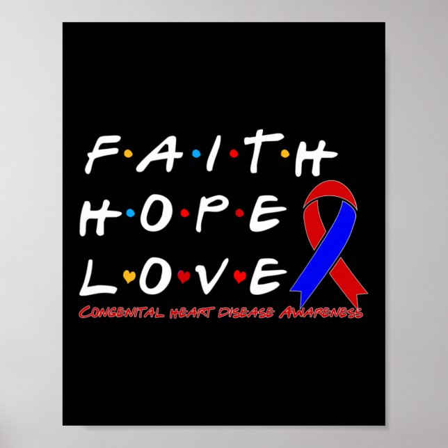 Affiche Hope Love Congénital Maladie cardiaque (Devant)