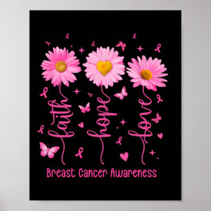 Affiche Hope Love Pink Ribbon Dais de sensibilisation au c