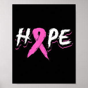 Affiche Hope Pink Ribbon Sensibilisation au cancer du sein