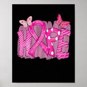 Affiche Hope Pink Ribbon Sensibilisation au cancer du sein
