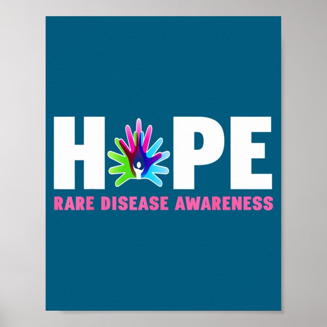 Affiche Hope Rare Disease Awareness Shirt - Rare Disease D (Devant)