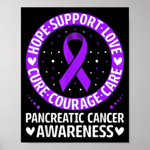 Affiche Hope Support Love Pancreatic Cancer Sensibilisatio