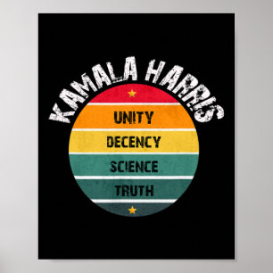 Affiche Hope Unity Decency Science Truth Inauguration 2021