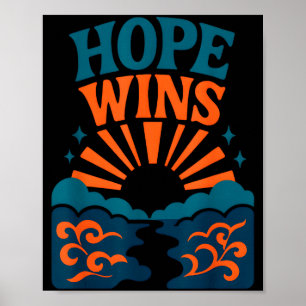 Affiche Hope Wins Romains 15_13 Sunrise Ocean Chrétien
