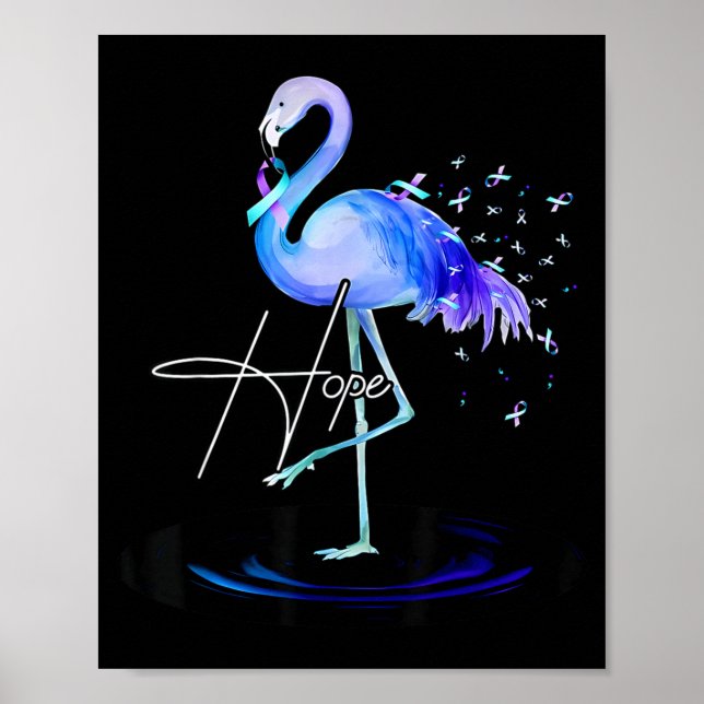 Affiche Hope With Flamingo Suicide Prevention Awareness  (Devant)