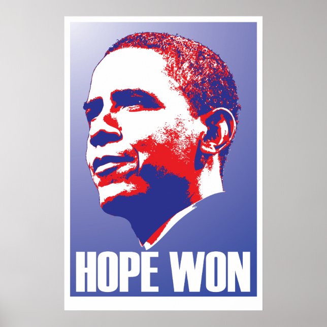 Affiche Hope Won ! - Barack Obama Président des Etats-Unis (Devant)