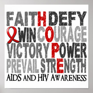Affiche Hope Word Collage SIDA