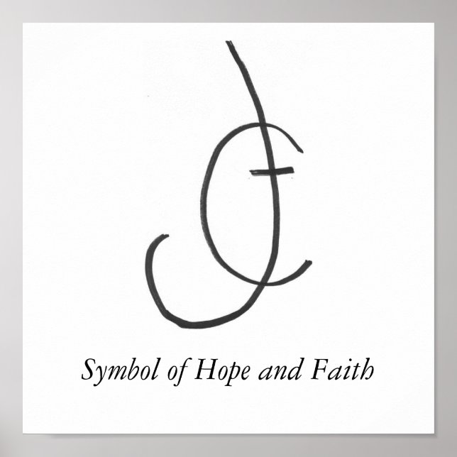 Affiche HopeandFaith, symbole de l'espérance et de la foi (Devant)