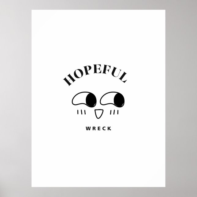 Affiche Hopeful Wreck Minimalist Typography Design (Devant)