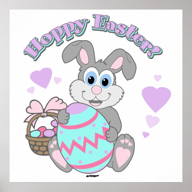 Affiche Hoppy Easter ! Bunny Easter (Devant)