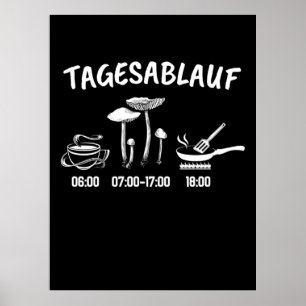 Affiche Horaire du collecteur de champignons