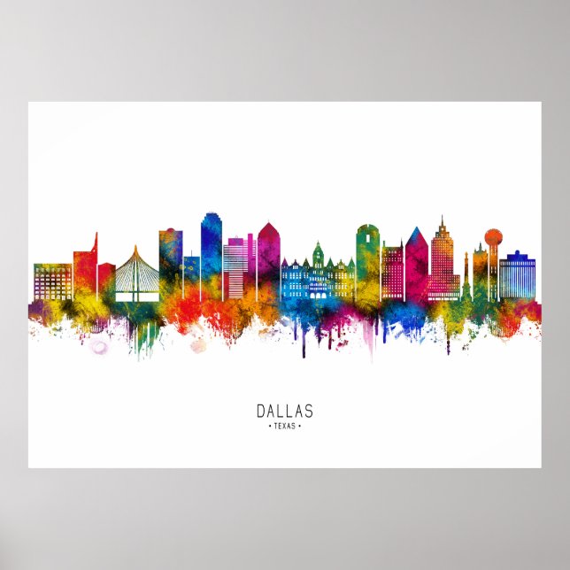Affiche Horizon de Dallas Texas (Devant)