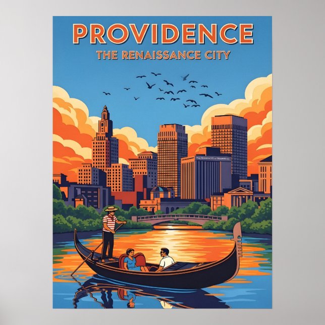 Affiche horizon de la providence et coucher du soleil (Devant)
