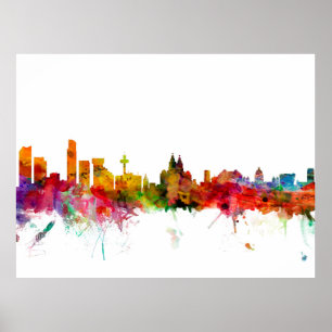 Affiche Horizon de Liverpool Angleterre
