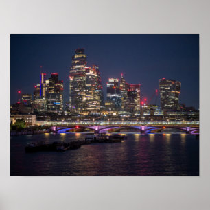 Affiche Horizon de Londres la nuit