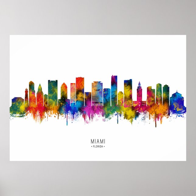 Affiche Horizon de Miami Floride (Devant)