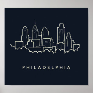 Affiche Horizon de Philadelphie Pennsylvanie