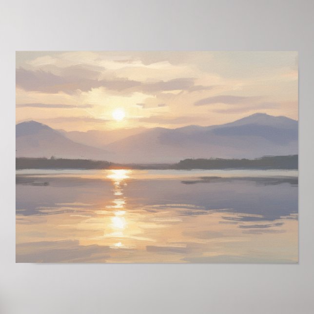 Affiche Horizon Doré au Crépuscule (Devant)