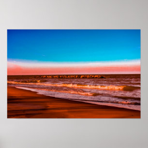 Affiche Horizon du lac Érié – Paysage côtier paisible