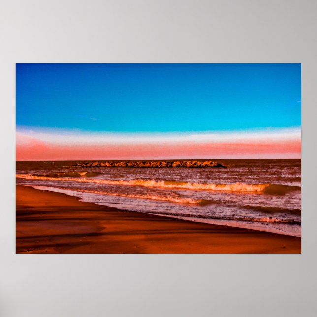 Affiche Horizon du lac Érié – Paysage côtier paisible (Devant)