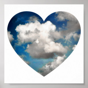 Affiche horizon en forme de coeur