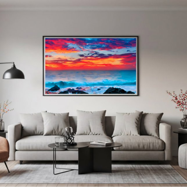 Affiche Horizon enflammé (Créateur téléchargé)