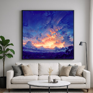 Affiche Horizon Glow - Style d'illustration Art Atmosphéri