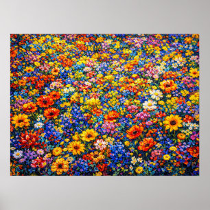 Affiche Horizon Radieux : La Vague Infinie de Fleurs Sauva