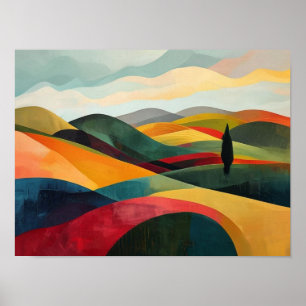 Affiche Horizons chromatiques roulants