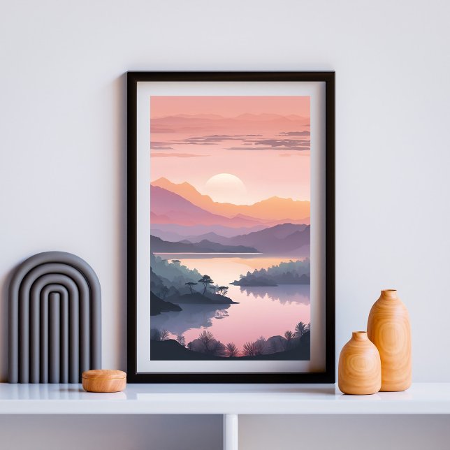 Affiche Horizons de la rivière au crépuscule (Créateur téléchargé)