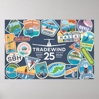 Affiche horizontale du 25e anniversaire de Tradewi