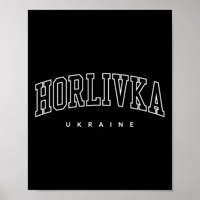 Affiche Horlivka Ukraine Mode Varsity Style Athlétique  (Devant)