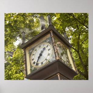 Affiche Horloge à vapeur dans le quartier de Gastown