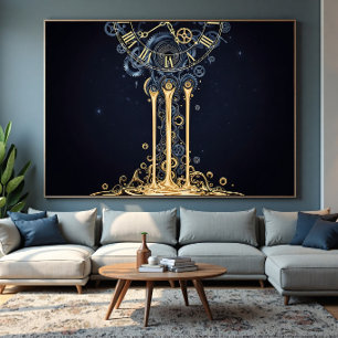 Affiche Horloge Cosmique Fondante