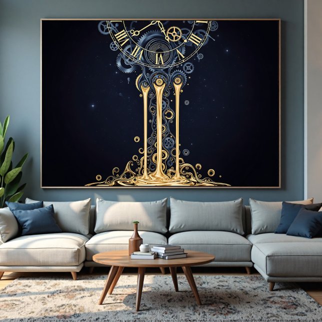 Affiche Horloge Cosmique Fondante (Créateur téléchargé)