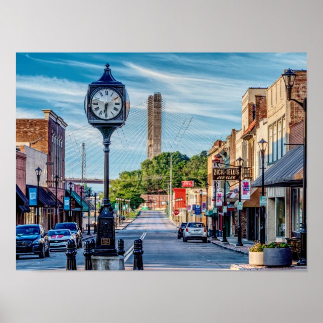 Affiche Horloge Dans Le Centre-Ville De Cape Girardeau (Devant)