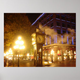 Affiche Horloge de vapeur, Vancouver