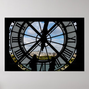 Affiche Horloge géante en verre au Musée d'Orsay - Paris