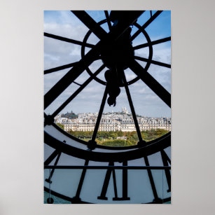 Affiche Horloge géante en verre au Musée d'Orsay - Paris