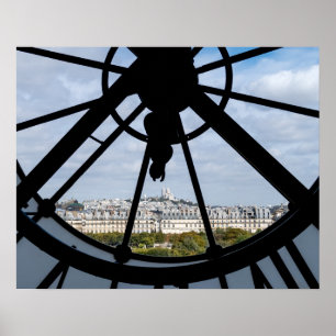 Affiche Horloge géante en verre au Musée d'Orsay - Paris