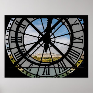 Affiche Horloge géante en verre au Musée d'Orsay - Paris